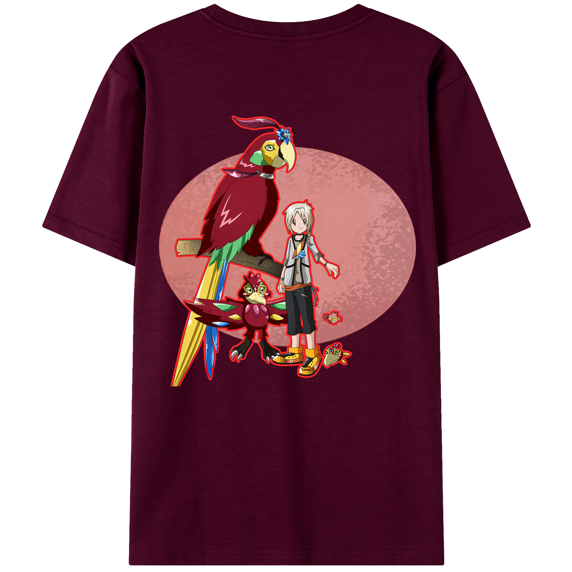 （画像用） Digimon デジタルモンスター/デジモン レディース半袖Tシャツ(バックプリント)